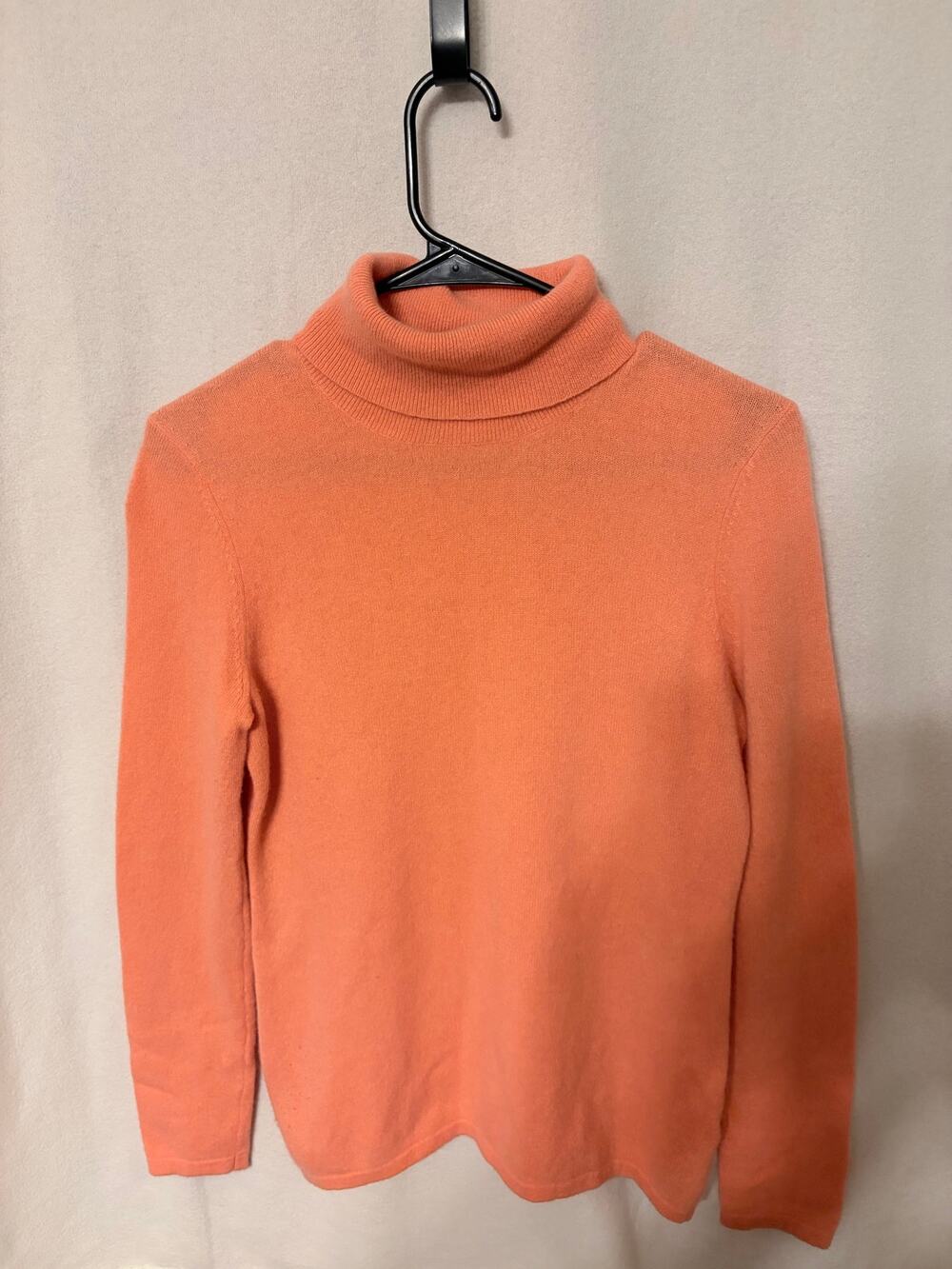 Pendleton 100% Cashmere Turtleneck Sweater Coral Peach Pink